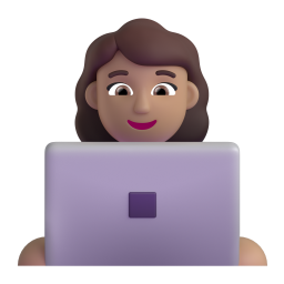 Woman Technologist: medium skin tone