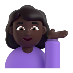 Woman Tipping Hand: dark skin tone