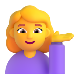 WOMAN TIPPING HAND 3D Emoji - High Quality 3D Rendered Emoji WOMAN TIPPING HAND 3D Emoji - High Quality 3D Rendered Emoji