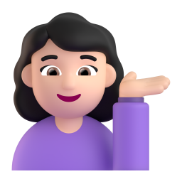 Woman Tipping Hand: light skin tone