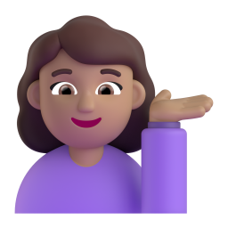 Woman Tipping Hand: medium skin tone
