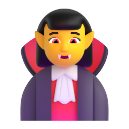 WOMAN VAMPIRE 3D Emoji - High Quality 3D Rendered Emoji
