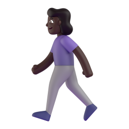 Woman Walking: dark skin tone