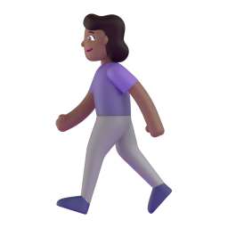 Woman Walking: medium-dark skin tone