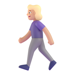 Woman Walking: medium-light skin tone