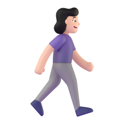 Woman Walking Facing Right: light skin tone