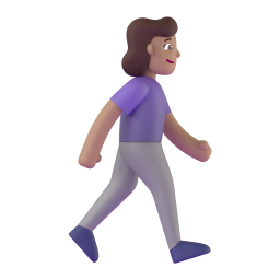 Woman Walking Facing Right: medium skin tone