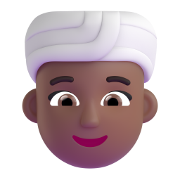 Woman Wearing Turban: medium-dark skin tone