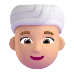 Woman Wearing Turban: medium-light skin tone