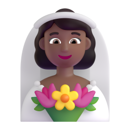 Woman With Veil: medium-dark skin tone