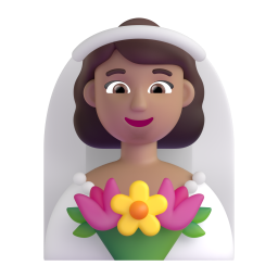 Woman With Veil: medium skin tone