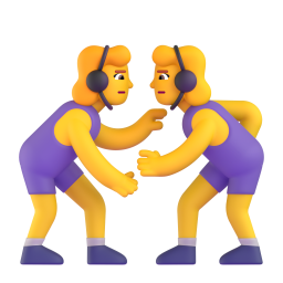 WOMEN WRESTLING 3D Emoji - High Quality 3D Rendered Emoji WOMEN WRESTLING 3D Emoji - High Quality 3D Rendered Emoji