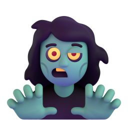 WOMAN ZOMBIE 3D Emoji - High Quality 3D Rendered Emoji WOMAN ZOMBIE 3D Emoji - High Quality 3D Rendered Emoji