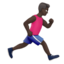 Man Running Facing Right: Dark Skin Tone โ Apple