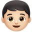 男孩: 较浅肤色 — Apple