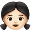 女孩: 较浅肤色 — Apple