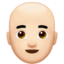 男人: 较浅肤色秃顶 — Apple