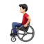 坐手动轮椅的男人: 较浅肤色 — Apple