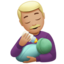 哺乳的男人: 中等 浅肤色 — Apple