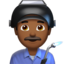 男工人: 中等 深肤色 — Apple
