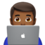 男程序员: 中等 深肤色 — Apple