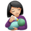 哺乳的女人: 较浅肤色 — Apple