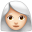 女人: 较浅肤色白发 — Apple