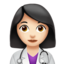 女医务人员: 较浅肤色 — Apple