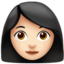 女人: 较浅肤色 — Apple