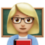 女老师: 中等 浅肤色 — Apple