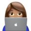 女程序员: 中等肤色 — Apple