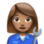 女技工: 中等肤色 — Apple