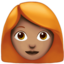 女人: 中等肤色红发 — Apple