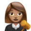 女法官: 中等肤色 — Apple