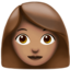 女人: 中等肤色 — Apple