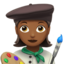 Woman Artist: Medium Dark Skin Tone — Apple