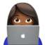女程序员: 中等 深肤色 — Apple
