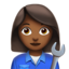 女技工: 中等 深肤色 — Apple
