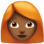 女人: 中等 深肤色红发 — Apple