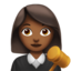 女法官: 中等 深肤色 — Apple