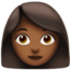 女人: 中等 深肤色 — Apple