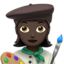 Woman Artist: Dark Skin Tone — Apple