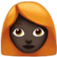 女人: 较深肤色红发 — Apple