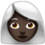 女人: 较深肤色白发 — Apple