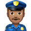 男警察: 中等肤色 — Apple