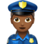 女警察: 中等 深肤色 — Apple