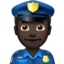 男警察: 较深肤色 — Apple
