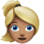 金发女性: 中等肤色 — Apple