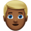金发男性: 中等 深肤色 — Apple