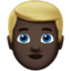 金发男性: 较深肤色 — Apple